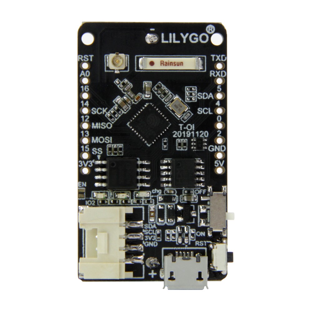 Buy lilygo ttgo t oi h386 esp8266 chip rechargeable 16340 battery